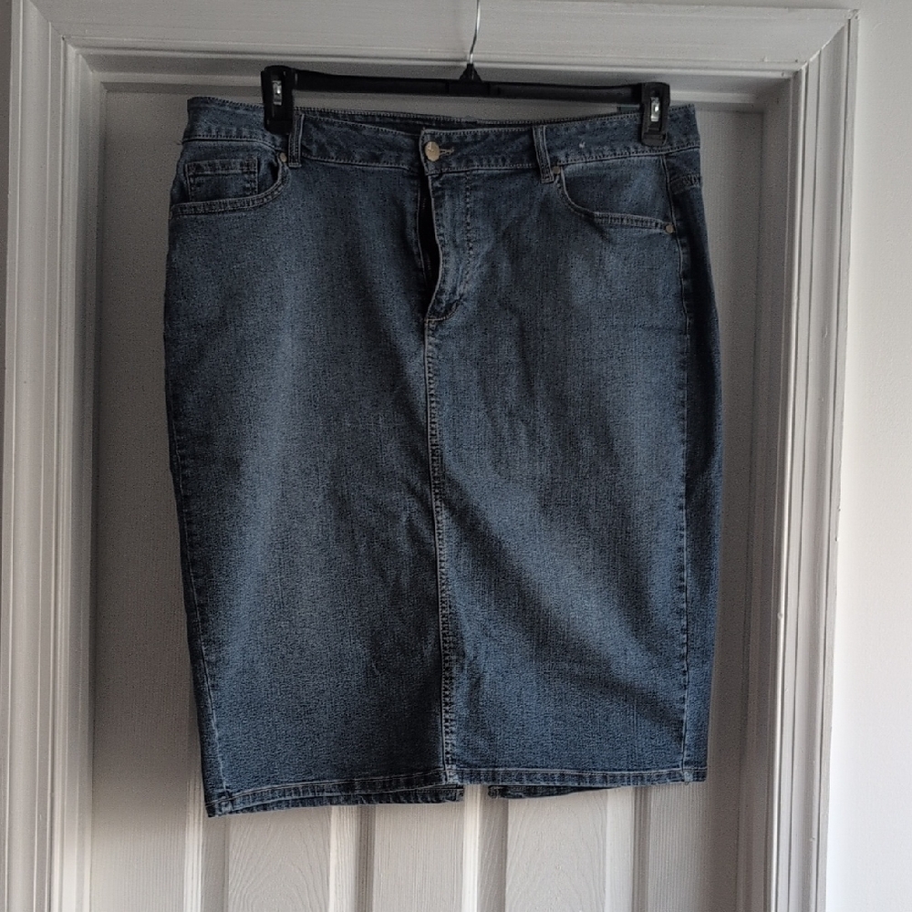 d. jeans Blue Denim Pencil Skirt